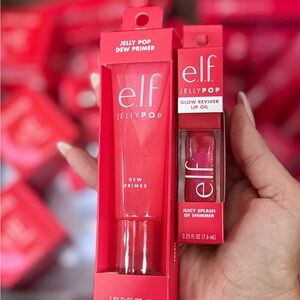 ELF Jelly Pop Dew Primer and Glow Reviver Lip Oil - Red